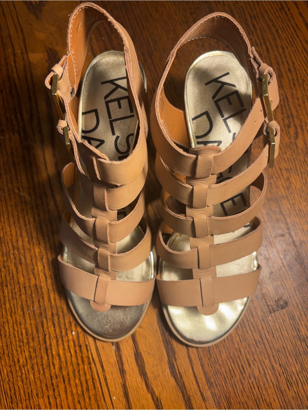 Kelsi Dagger Nude Tan Strappy Gladiator Heels